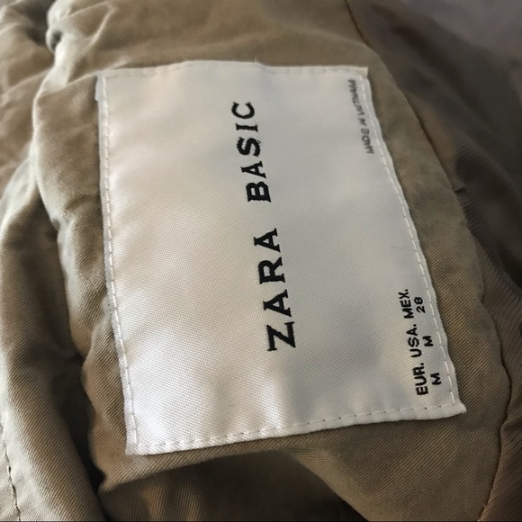 Zara Basic Army Green Utility Jacket Medium - Picture 5 of 6